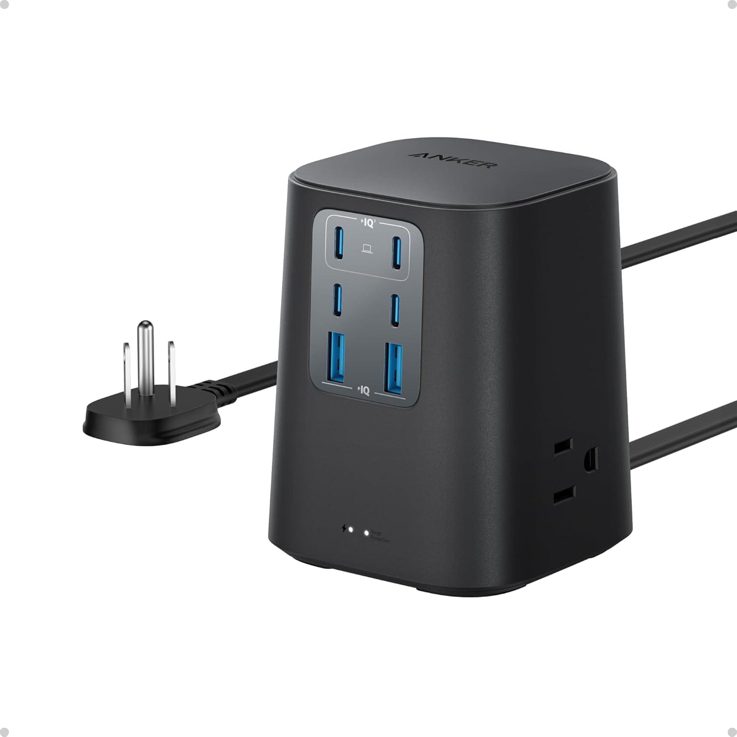 Anker 9-in-1 Desktop Charger β 15% Off! 100W USB-C, 3 AC Outlets, 4 USB-C Ports & Surge Protection for Home Offices