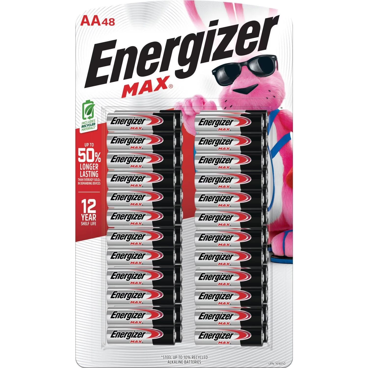 Energizer MAX AA Batteries 48-Pack: $20.98 – 16% Off with 12-Year Shelf Life at Sam