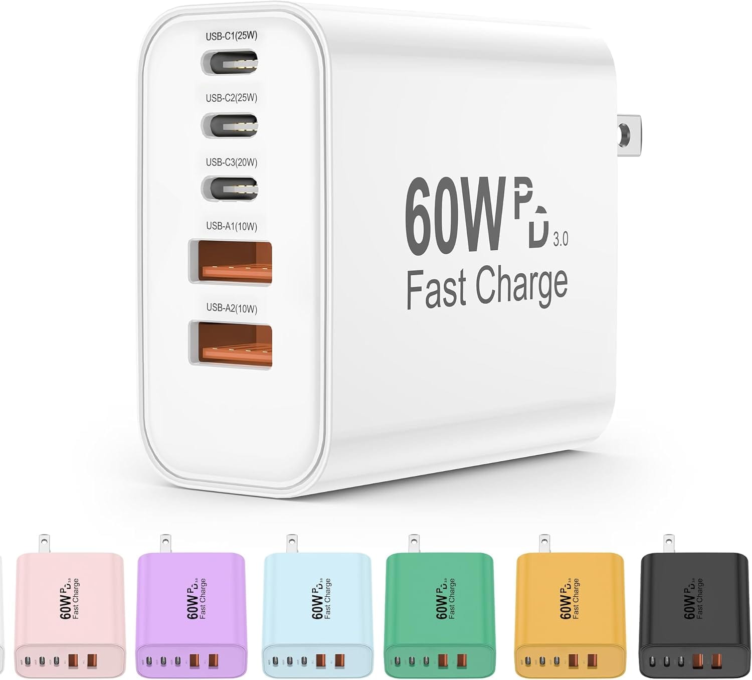 60W 5-Port USB-C Wall Charger Block 37% Off β Just $6.29 with Code & Deal (Reg. $9.99)