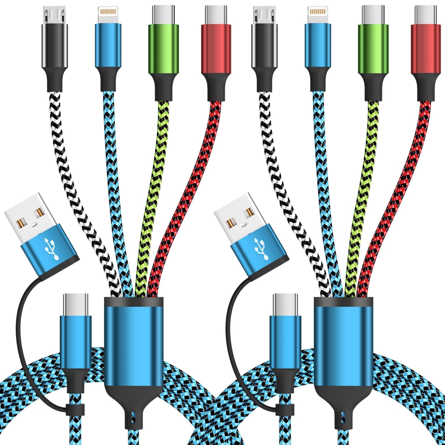 4-in-2 Multi Charging Cable 2-Pack: $7.47 – Charge 4 Devices at Once with Code CTY9PEZS