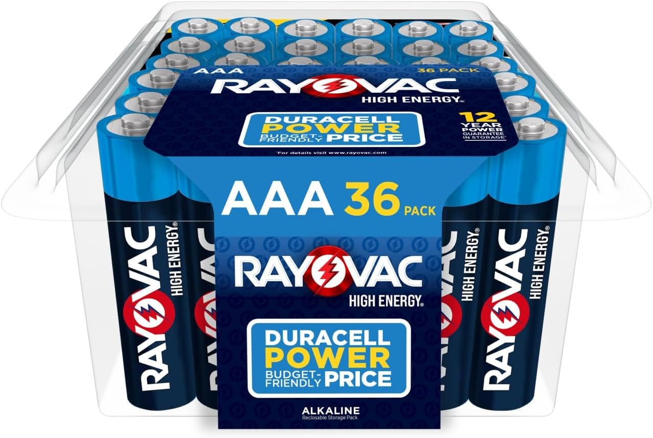 36-Pack Rayovac High Energy AAA Alkaline Batteries 73% Off – Just $5.18 with Clip Coupon & S&S (Reg. $19.14)