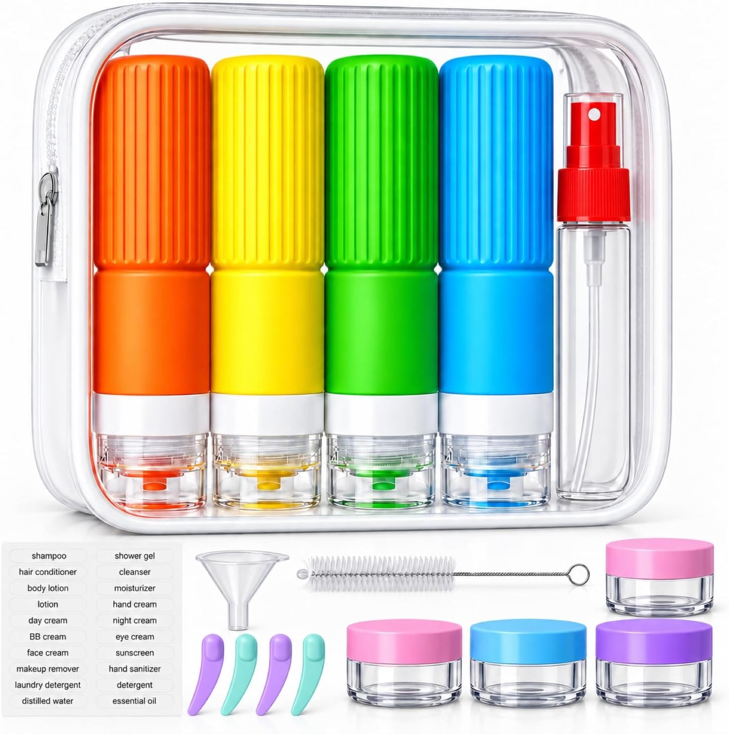 18-Pack Tocelffe TSA-Approved 3-Oz Silicone Travel Bottles with Bag 50% Off – Just $4.99 (Reg. $9.99)