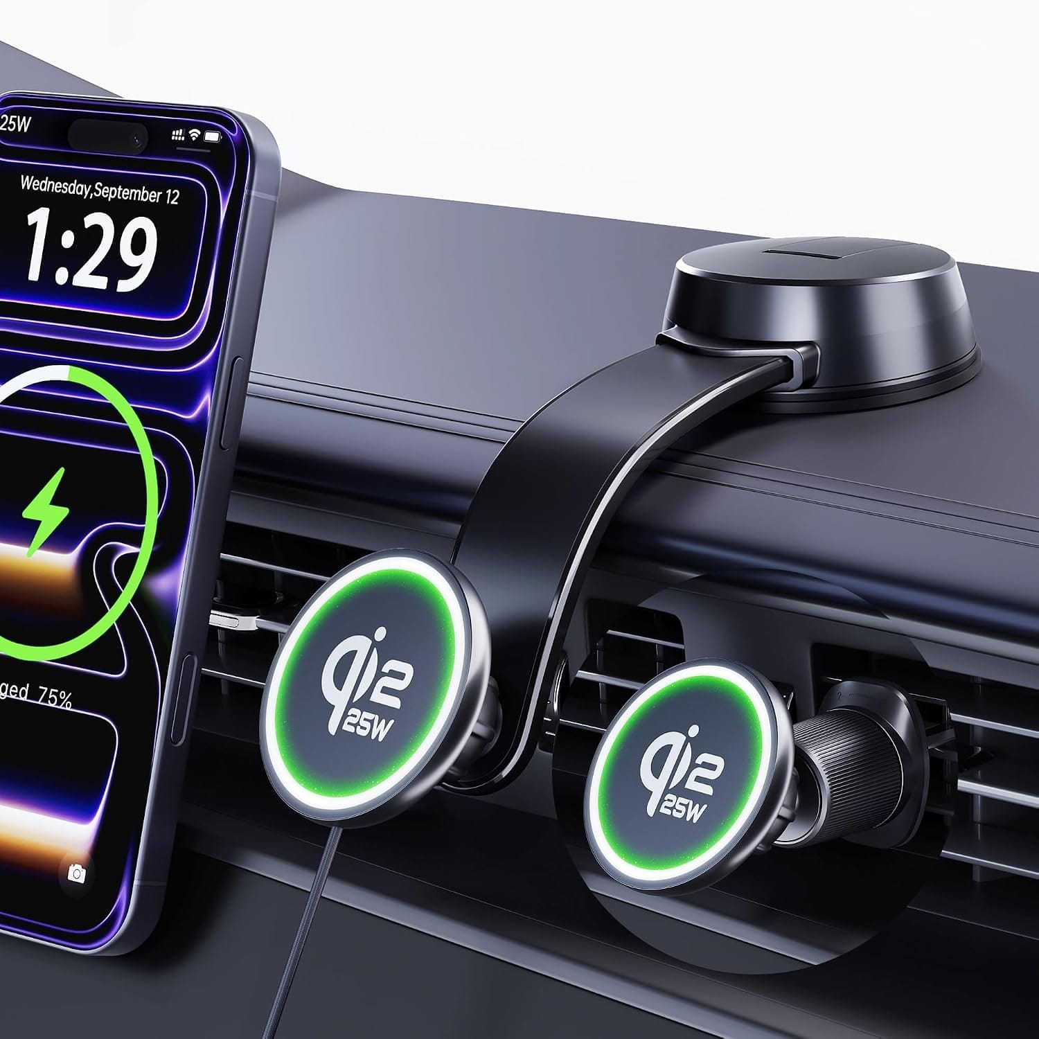 Qi2.2 25W MagSafe Wireless Car Charger Mount (Dashboard/Vent/Windshield) 60% Off – Just $19.99 with Code (Reg. $49.99)