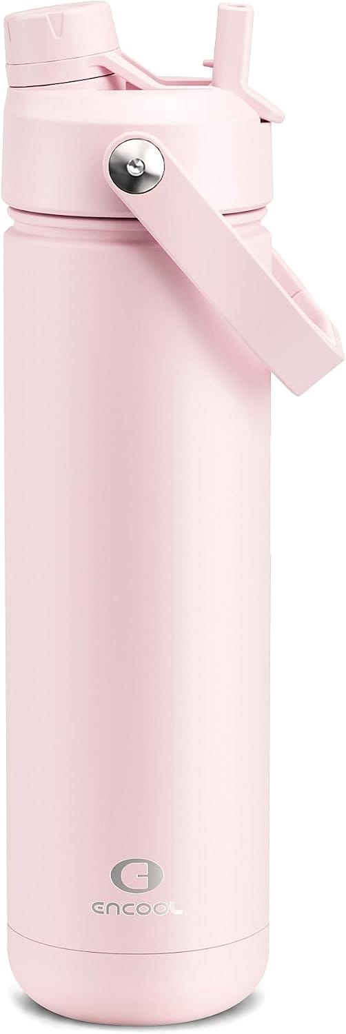 26-Oz Encool Insulated Stainless Steel Water Bottle with Straw (Cotton Candy) 50% Off – Just $7.79 with Code (Reg. $15.59)