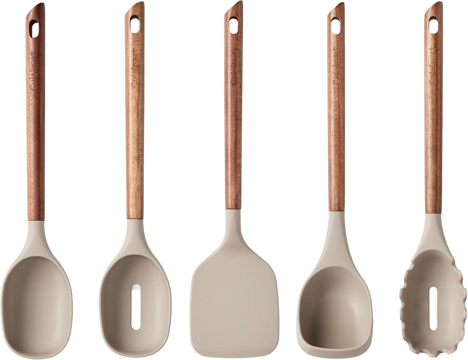 Cuisinart AcaciaFusion 5-Piece Silicone Cooking Utensil Set (Tan) 32% Off – Just $16.95 (Reg. $24.99)