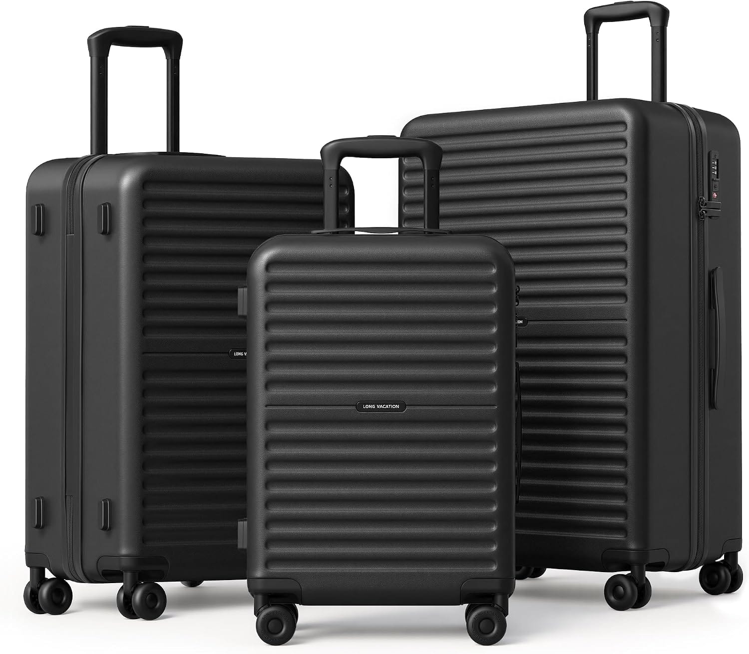 LONG VACATION 3-Piece Hardside Luggage Set 35% Off – Just $103.99 (Reg. $159.99)