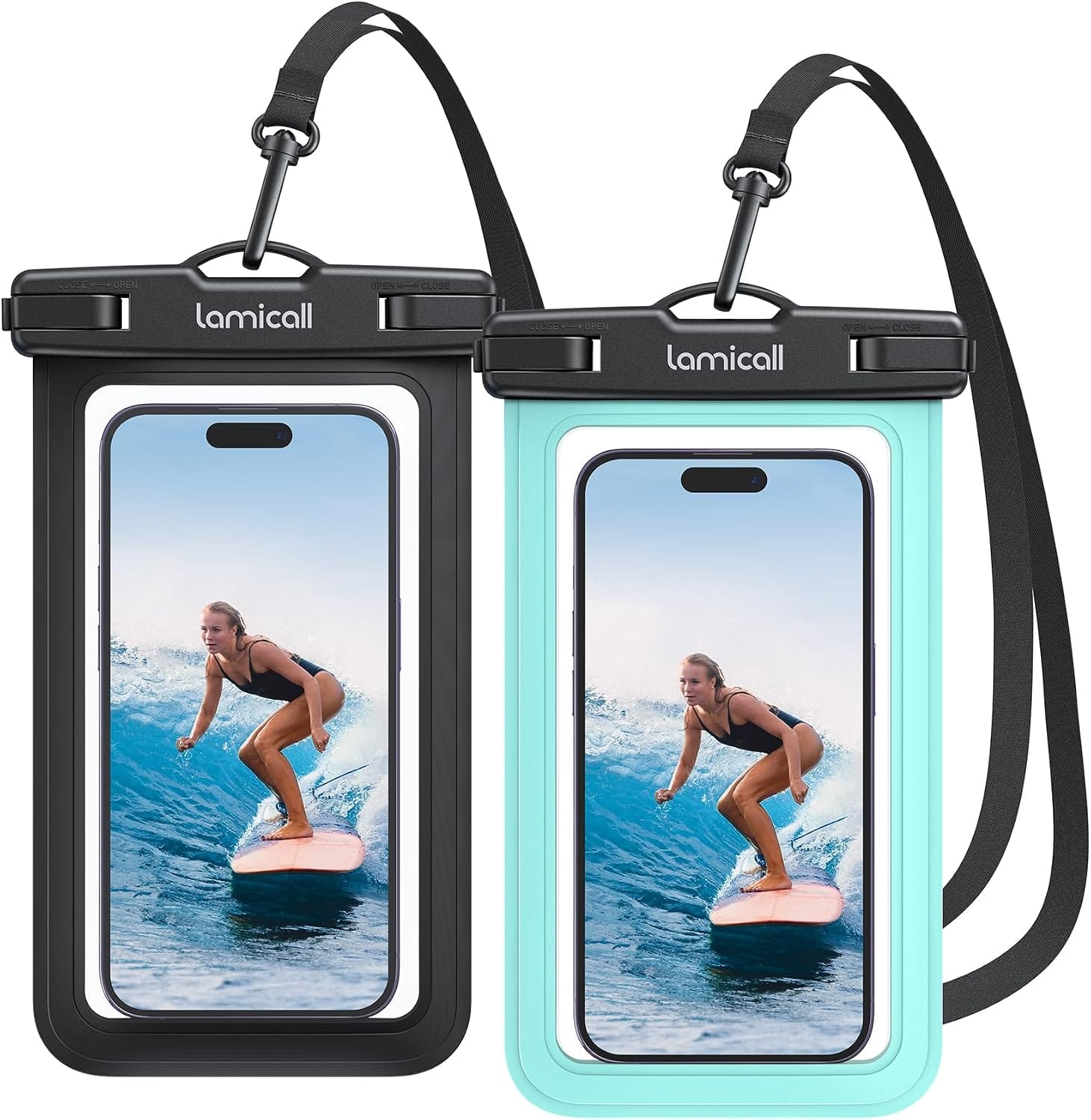 2-Pack Lamicall IPX8 Waterproof Phone Pouch Cases (Various Colors) โ Just $4.50 with Code ($2.25 Each)