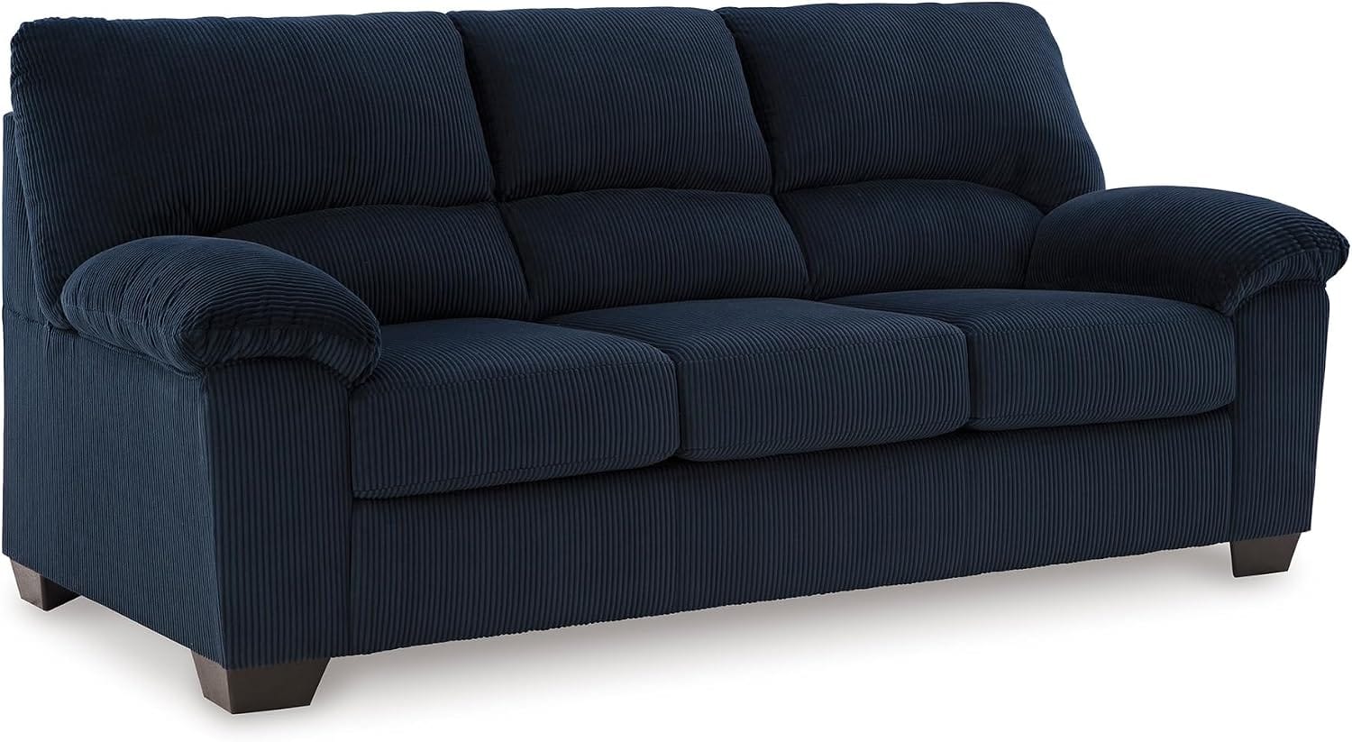 Signature Design by Ashley Navy Corduroy Sofa 36% Off – Just $419.98 (Reg. $658.99)