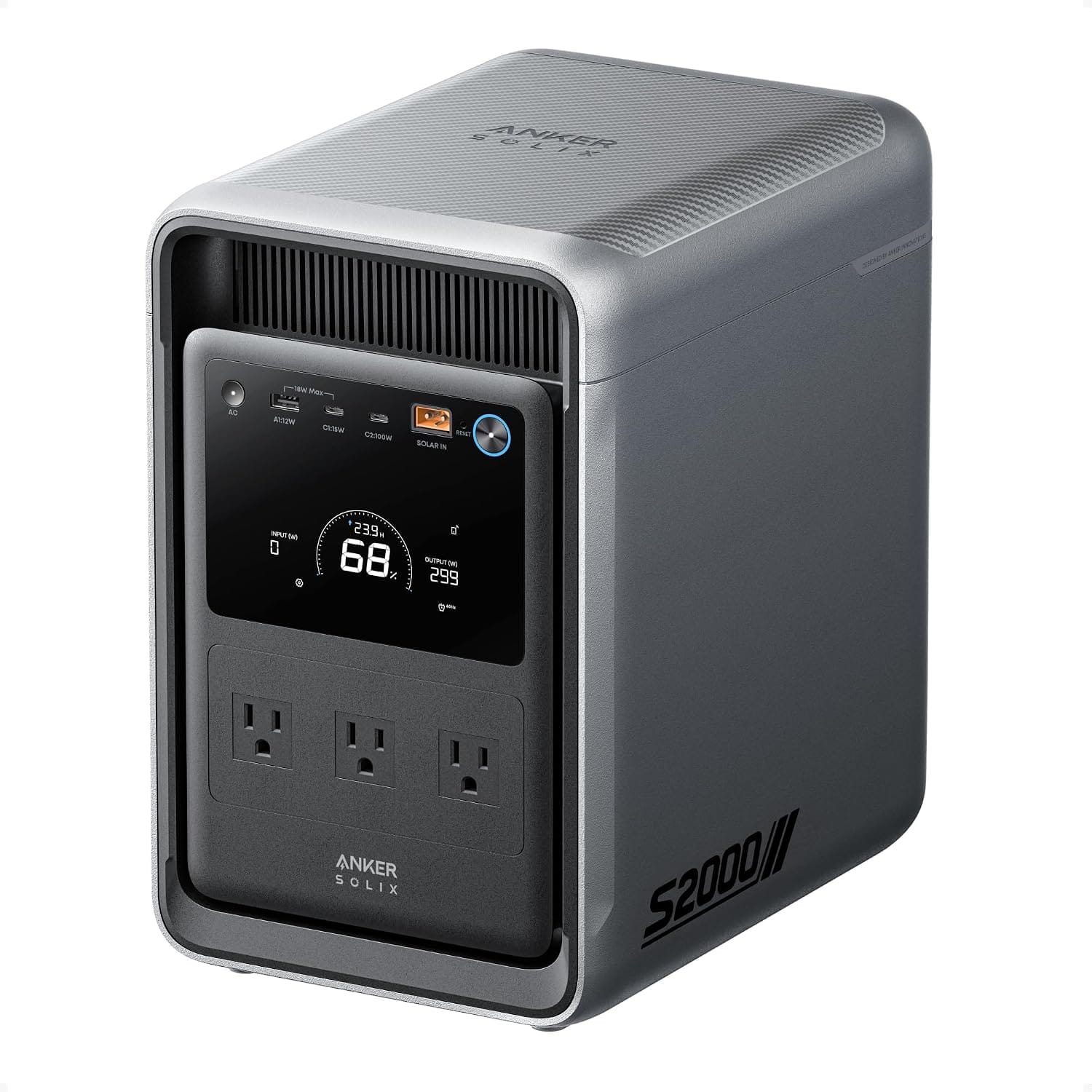 Anker SOLIX S2000 Portable Power Station (2,010Wh) 46% Off โ Just $649.98 (Reg. $1,199.99)