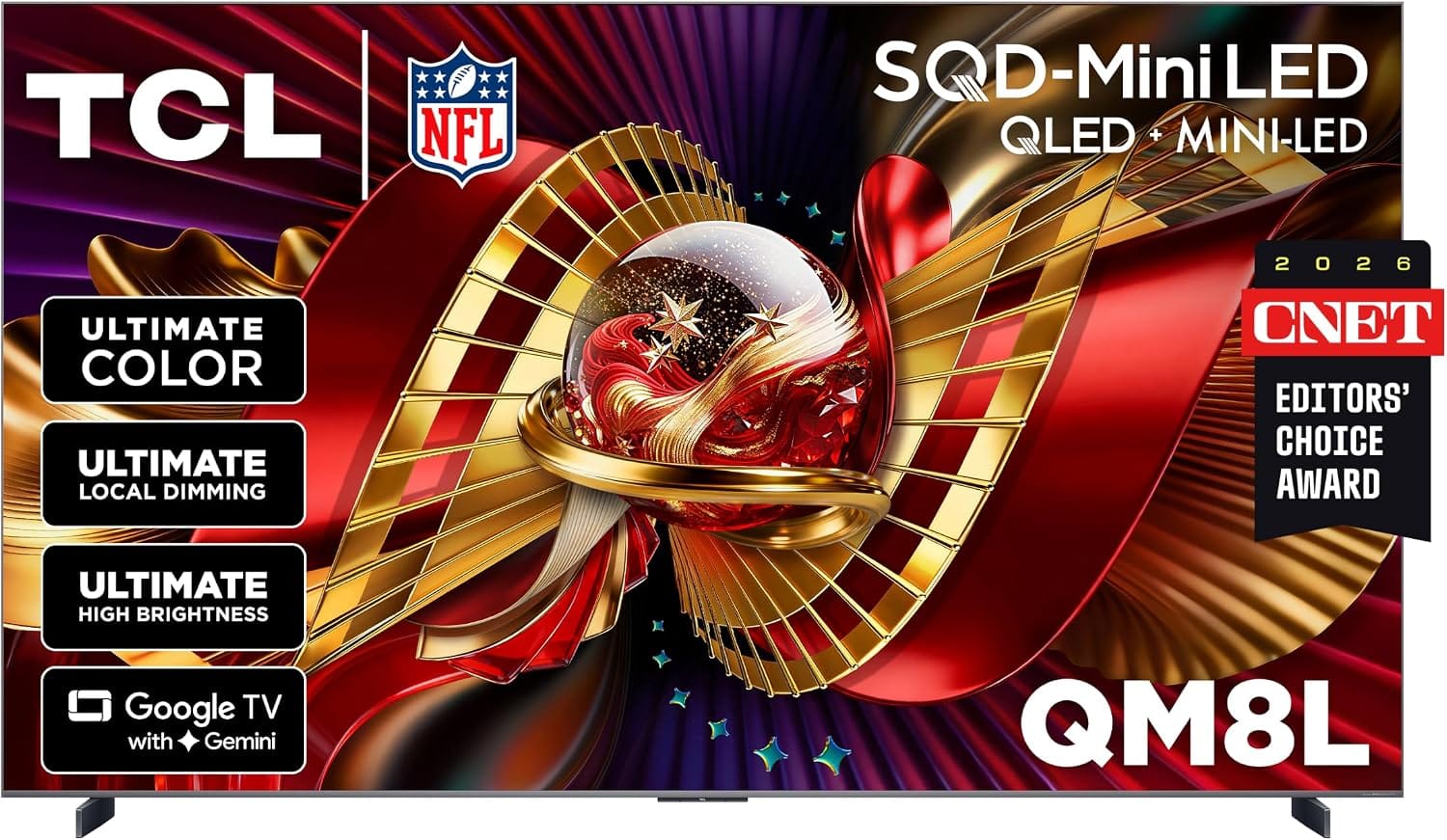TCL 98-Inch Class QM8L Series 4K SQD-Mini-LED QLED Smart TV (2026 Model) 50% Off – Just $2,997.99 (Reg. $5,999.99) (