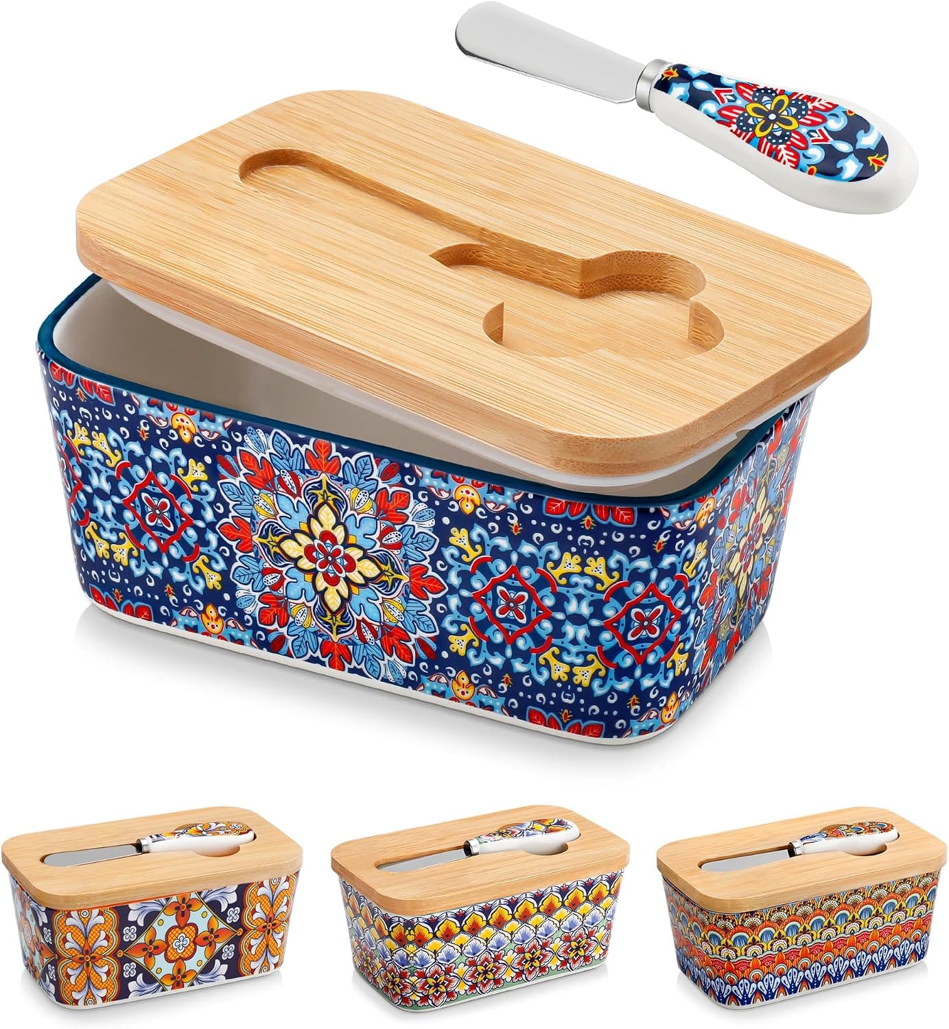 6.5" Vancasso Ceramic Butter Dish with Bamboo Lid & Knife (Various Colors) 40% Off – Just $13.49 with Code (Reg. $22.49)