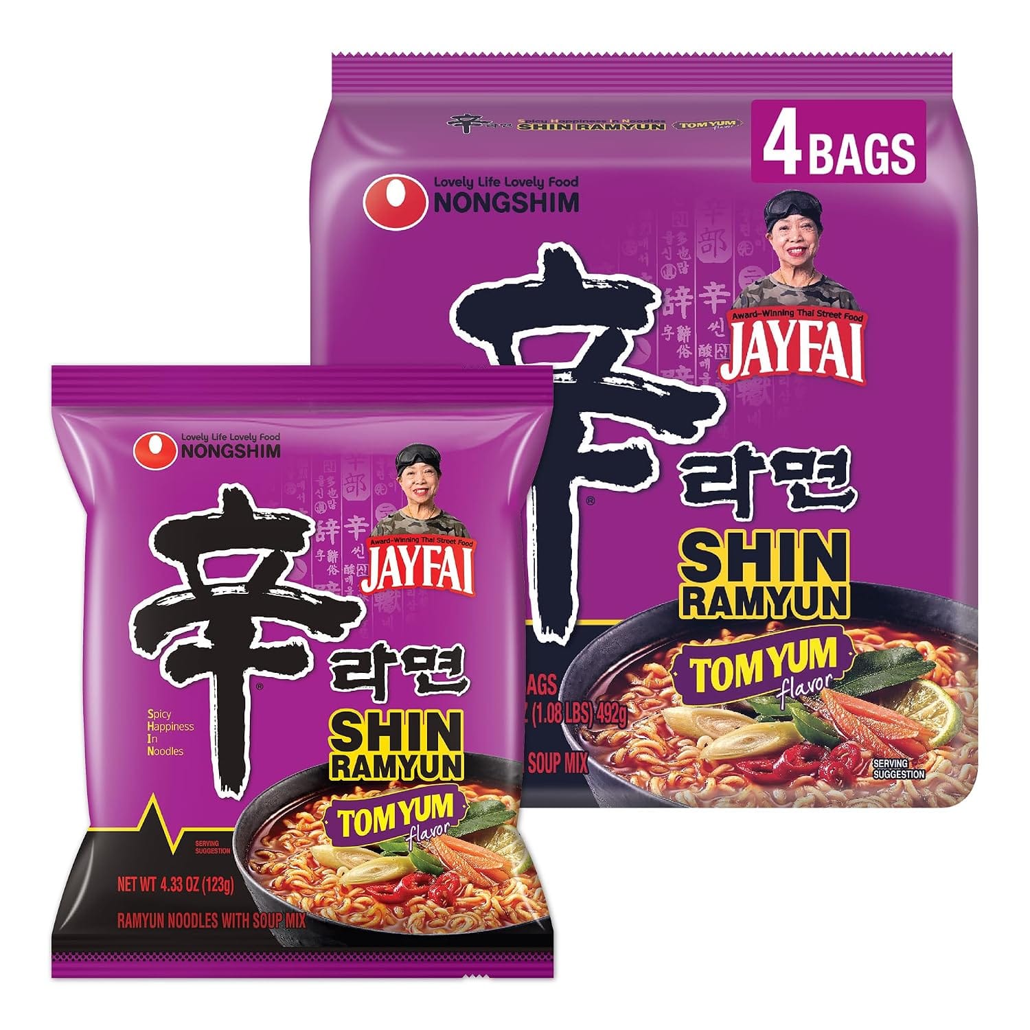 Nongshim Shin Ramyun Jayfai Tom Yum Instant Ramen (4-Pack) 30% Off – Just $5.54 (Reg. $7.99)