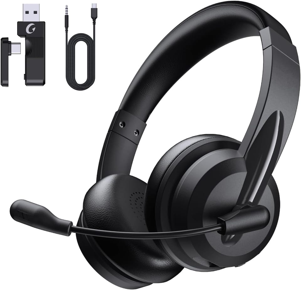 AOC Wireless Headset with Mic for Work