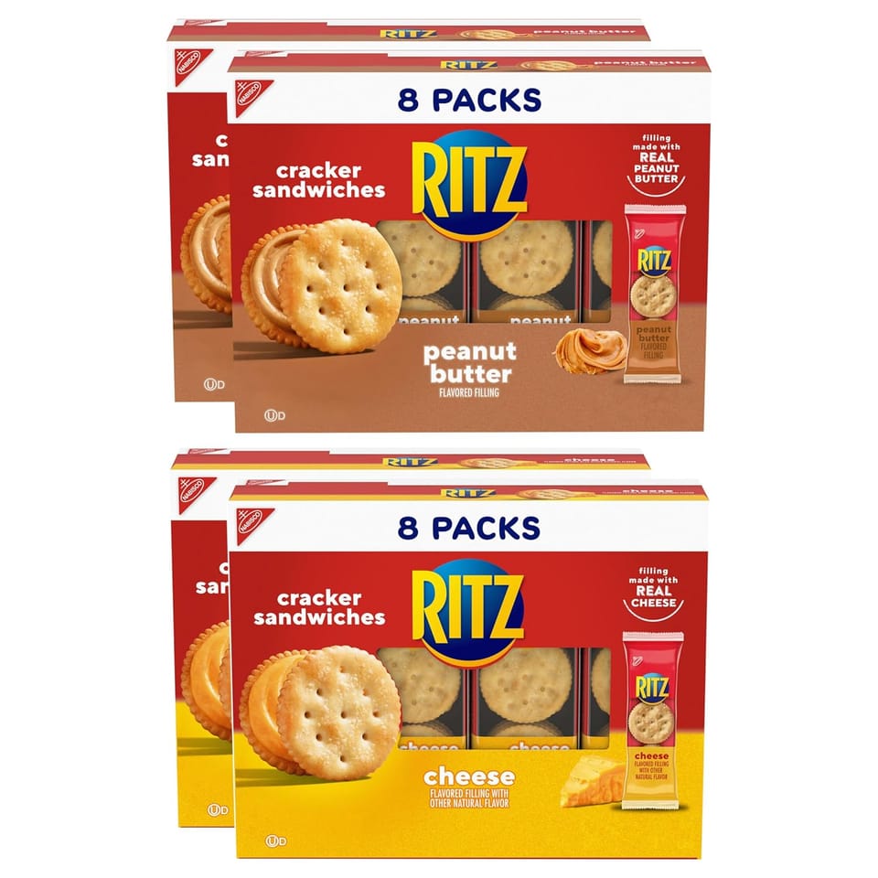 RITZ Crackers 32-Count 48% Off – Just $11.42 for Peanut Butter & Cheese Variety Pack