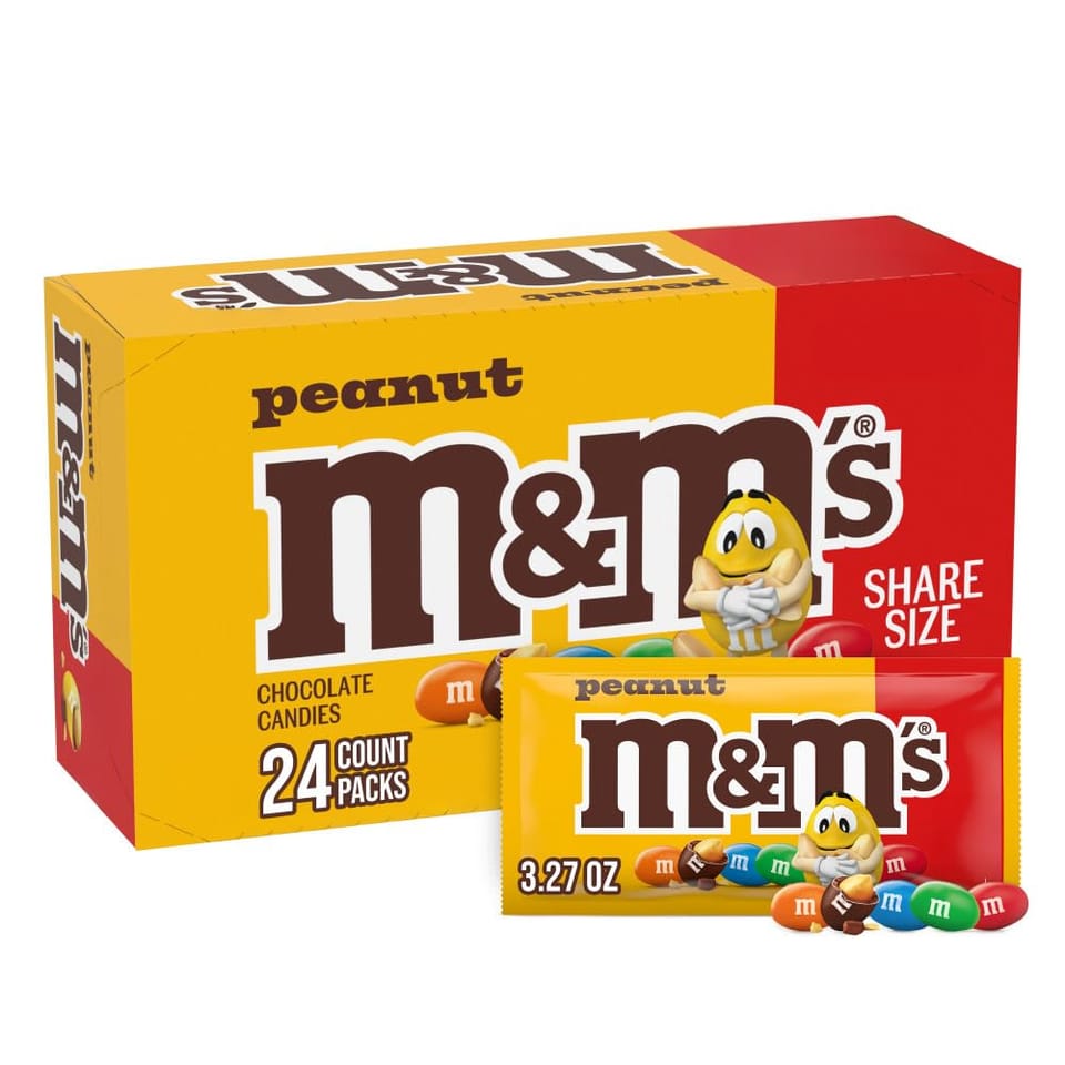 M&M'S Peanut Milk Chocolate Bulk Candy 24-Pack 38% Off – Just $30.42 (Reg. $48.89)