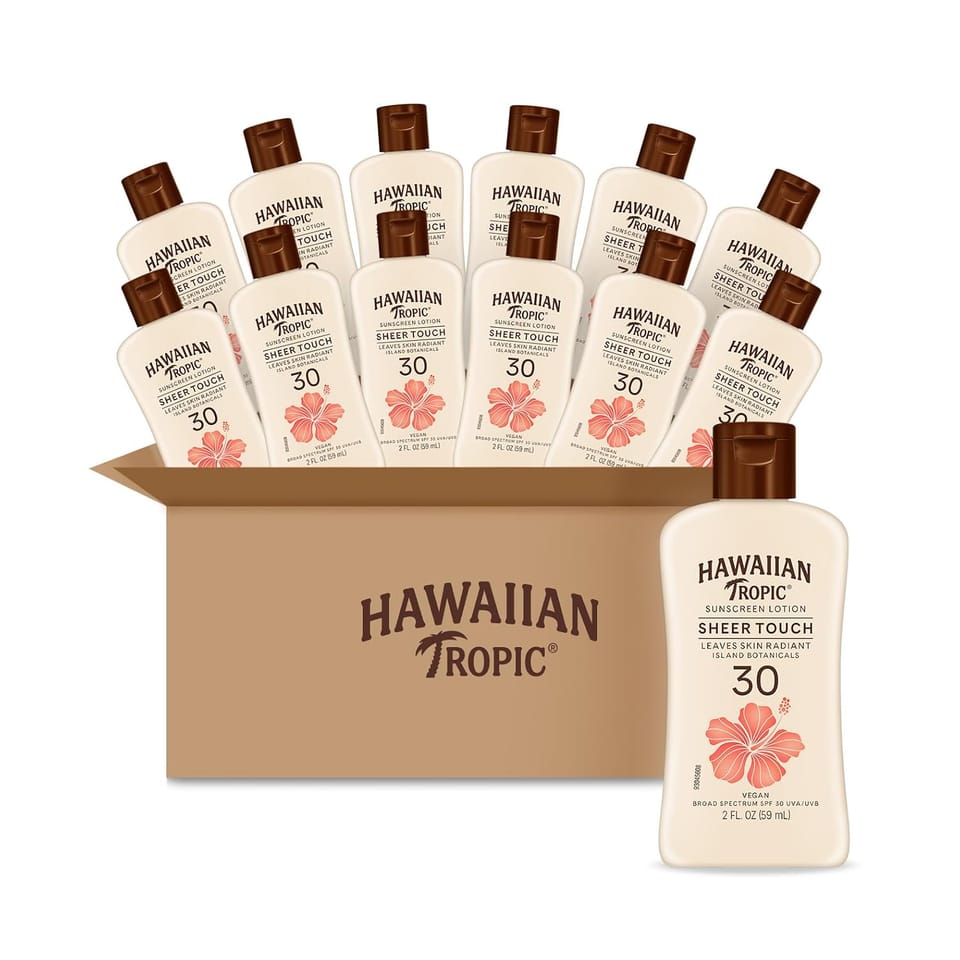 Hawaiian Tropic Sheer Touch SPF 30 Travel Sunscreen 12-Pack 63% Off – Just $11.08 (Reg. $29.91)