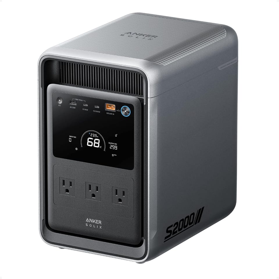 Anker SOLIX S2000 Portable Power Station (2,010Wh) 46% Off – Just $649.98 (Reg. $1,199.99)
