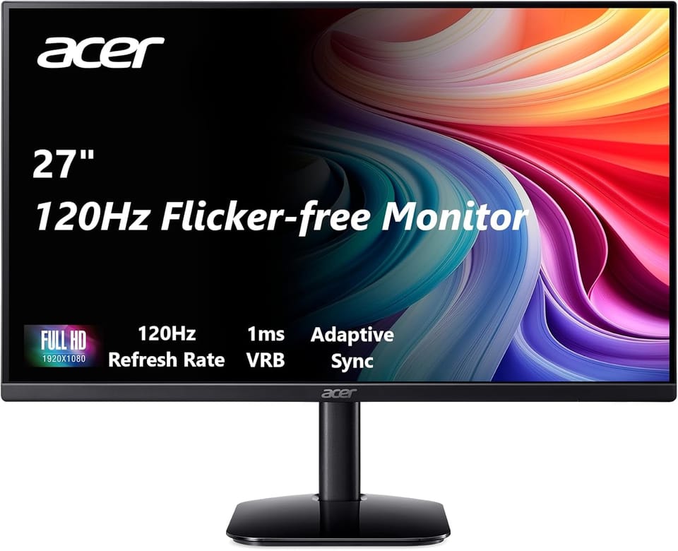 27" Acer KB272 Full HD 120Hz 1ms IPS Gaming Monitor 365-Day Low – Just $80.51