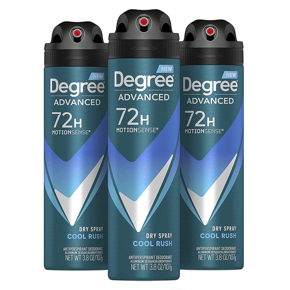 Degree Men Antiperspirant Dry Spray (Cool Rush, 3-Count) 24% Off – Just $11.83 (Reg. $15.57)