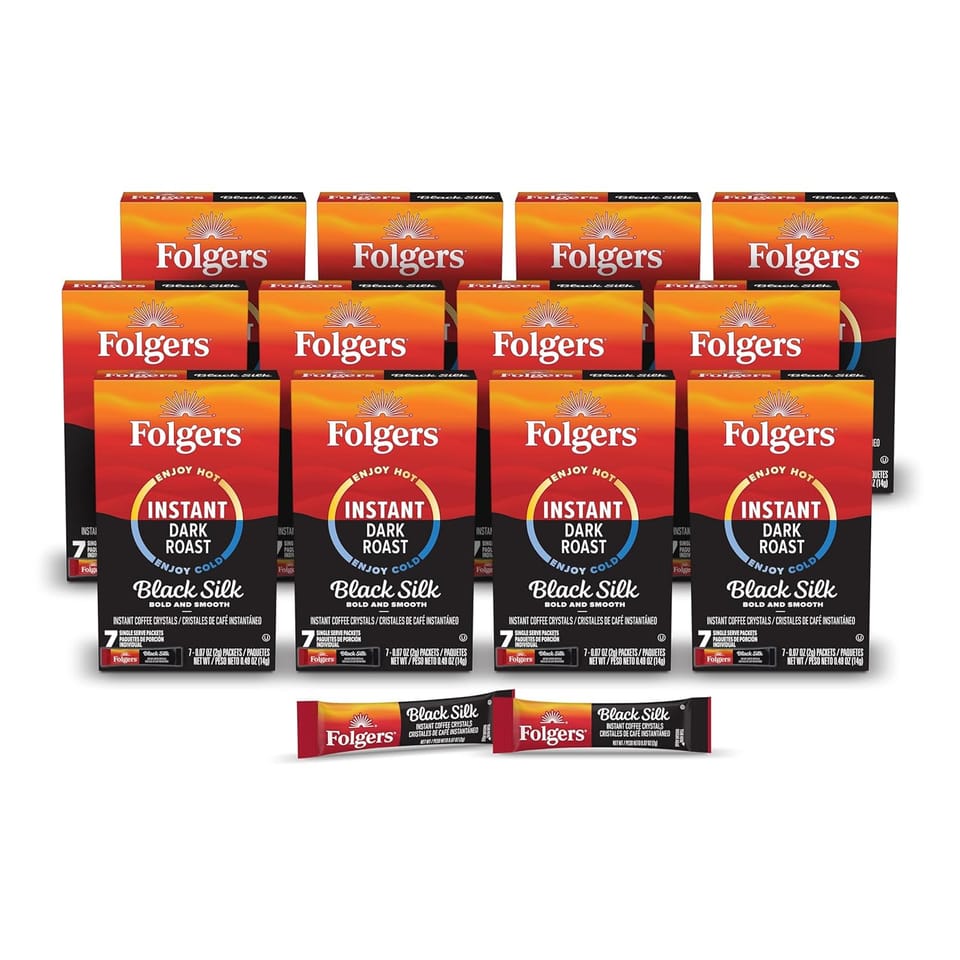 Folgers Black Silk Instant Coffee Packets (84-Count) 54% Off – Just $9.79 (Reg. $21.48)